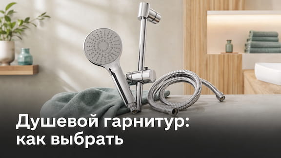 Душевой гарнитур: лейка, штанга и шланг