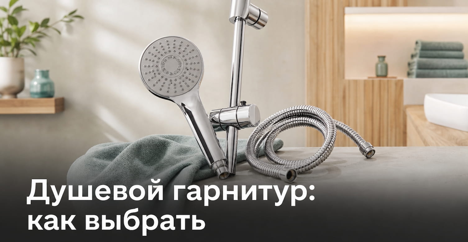 Душевой гарнитур: лейка, штанга и шланг
