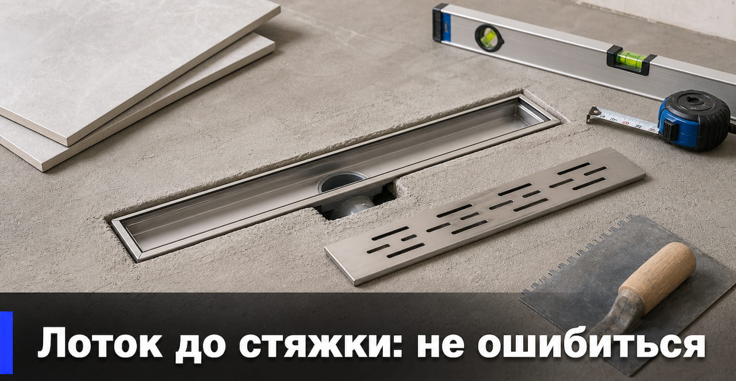 Душевой лоток и сливной трап