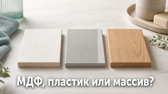 Мебель для ванной: МДФ, пластик или массив