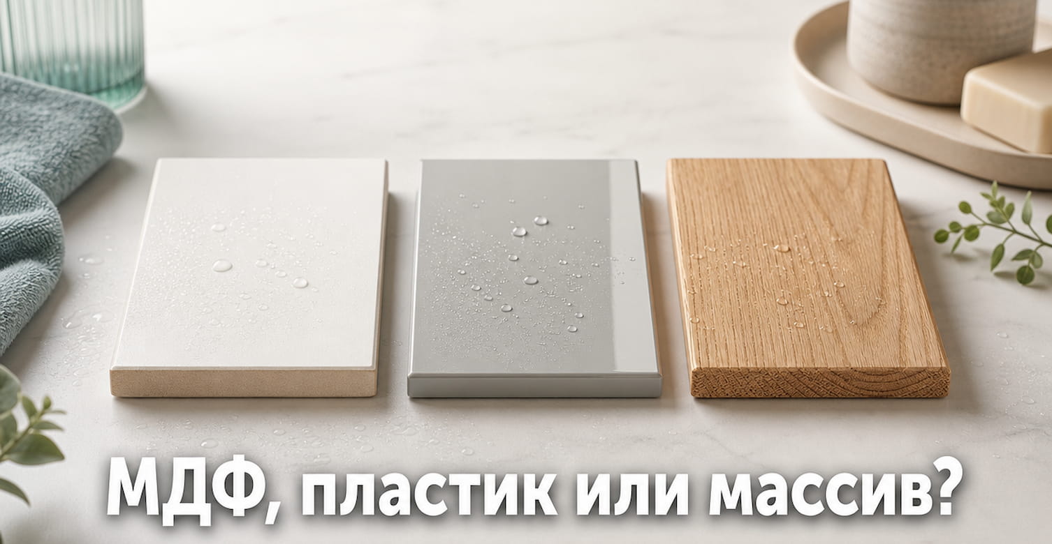 Мебель для ванной: МДФ, пластик или массив