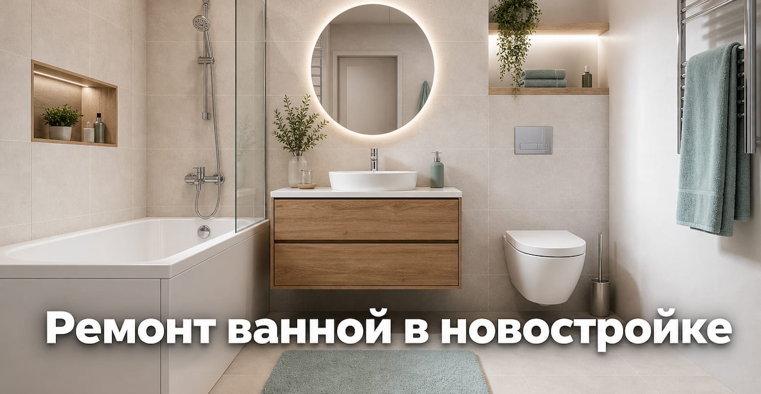 Ремонт ванной в новостройке