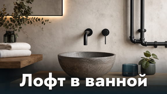 Сантехника для ванной в стиле лофт