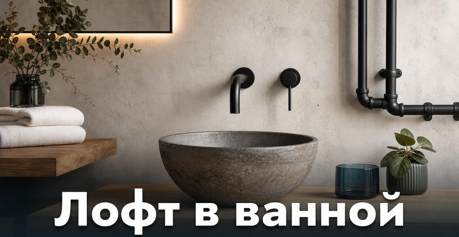 Сантехника для ванной в стиле лофт