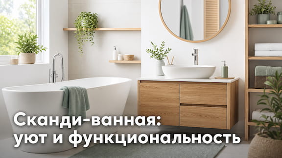 Сантехника для ванной в скандинавском стиле