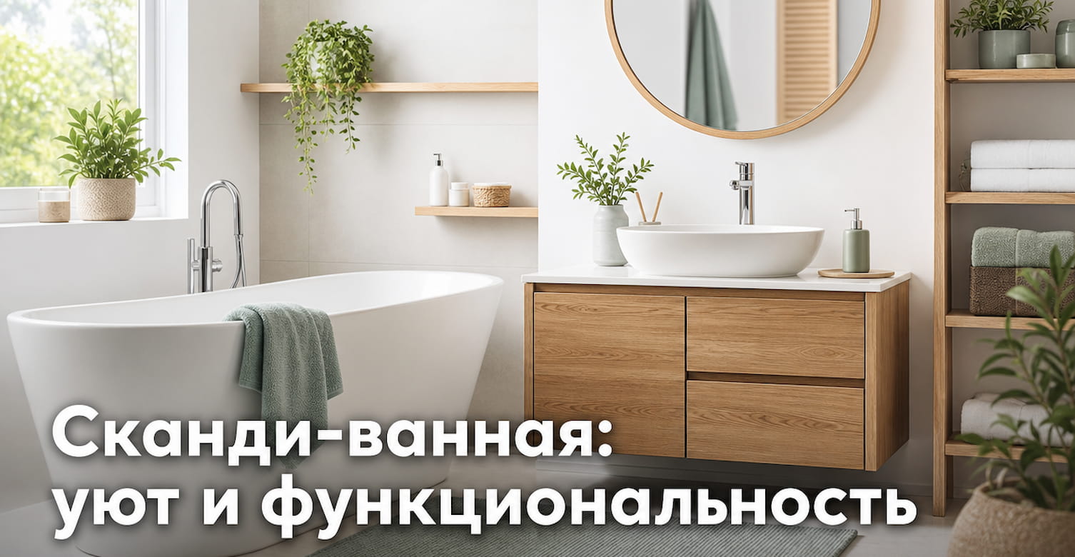 Сантехника для ванной в скандинавском стиле