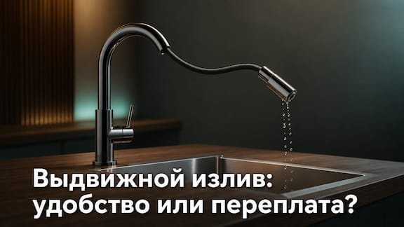 Смеситель для кухни с выдвижным изливом
