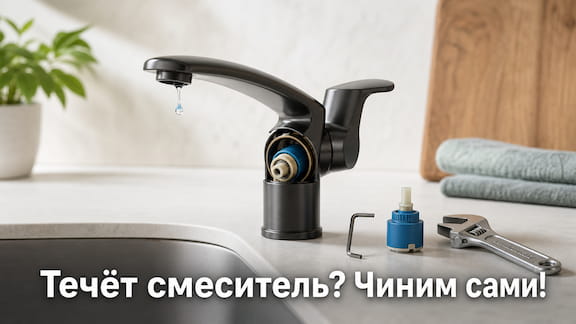 Течёт смеситель на кухне