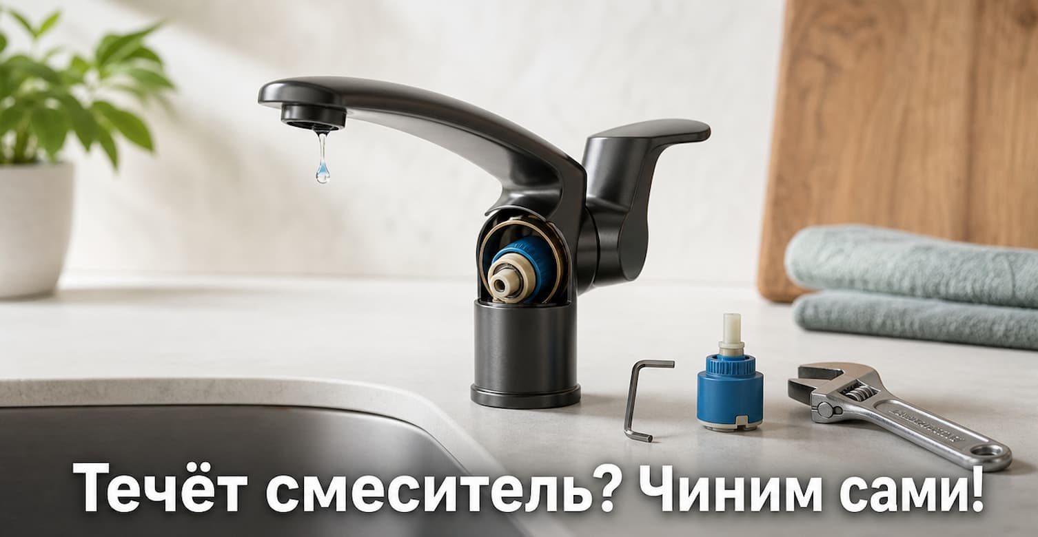 Течёт смеситель на кухне