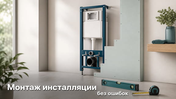 Установка инсталляции для унитаза