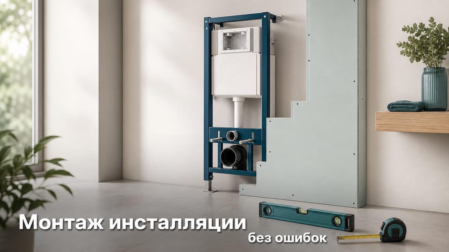Установка инсталляции для унитаза