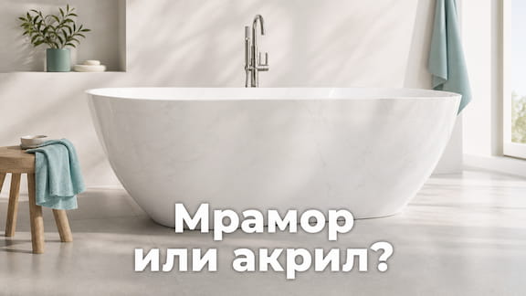 Ванна из литьевого мрамора