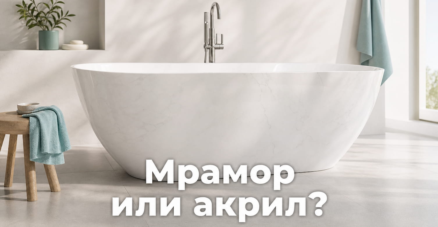 Ванна из литьевого мрамора