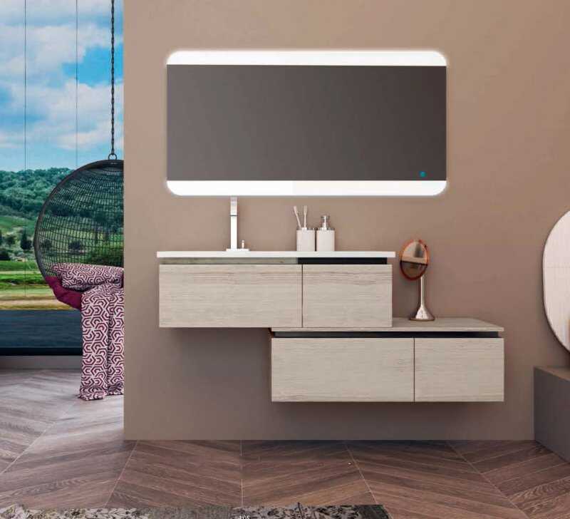 Зеркало со встроенной LED подсветкой touch system, 80x70