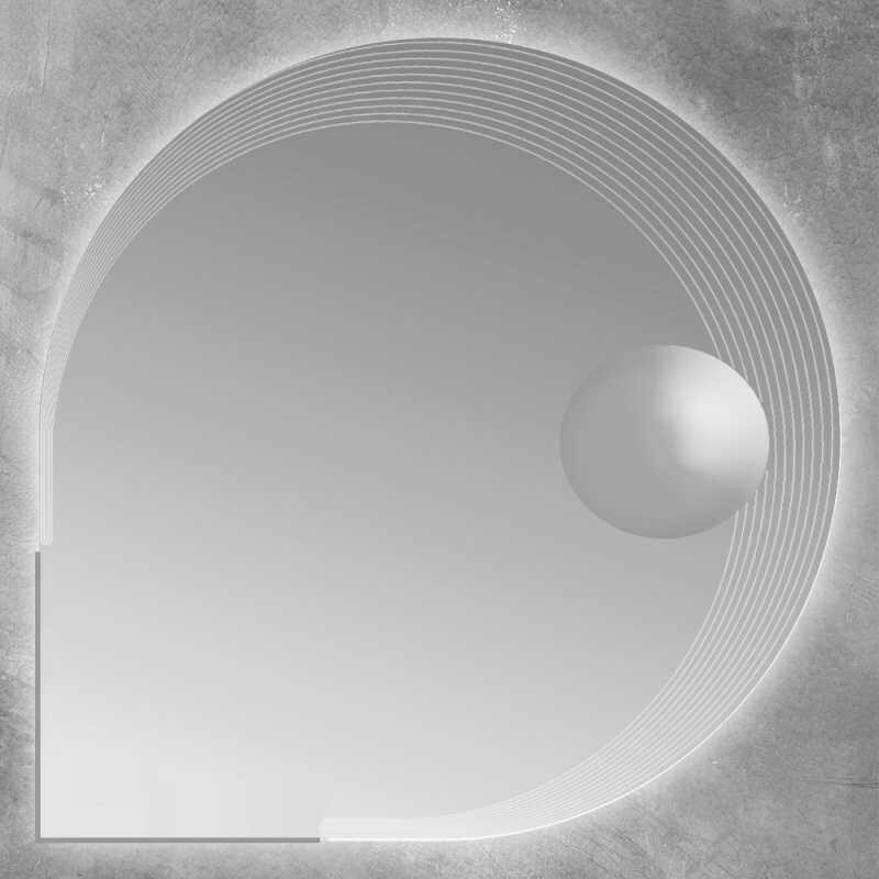 Зеркало с увеличительным зеркалом и со встроенной LED подсветкой