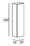 Колонна подвесная с одной распашной дверцей, реверсивная
