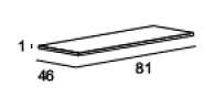 Столешница для тумбы 81x46x1,2