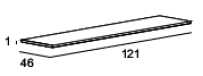 Столешница для тумбы 121x46x1,2