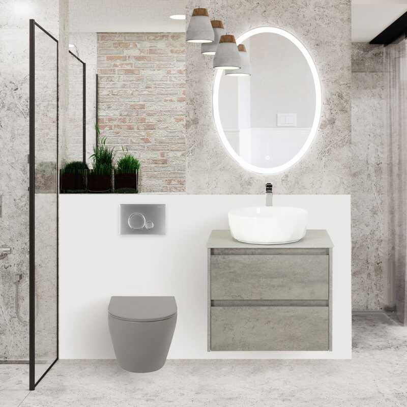 Сиденье дюропласт, soft close, металлическое крепление, серое матовое