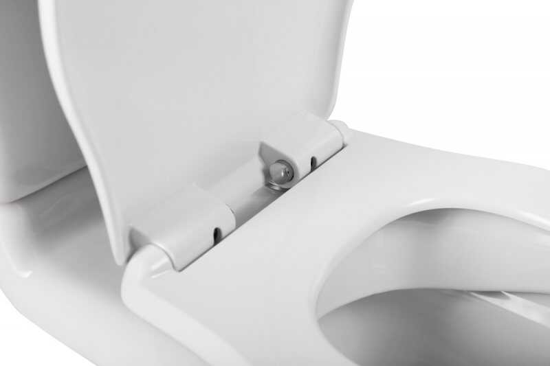 Чаша унитаза безободковая, с горизонтальным выпуском воды P-trap