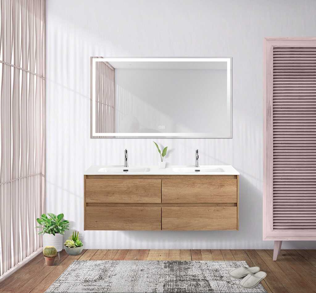 Керамическая раковина с двумя чашами 1210x460x175