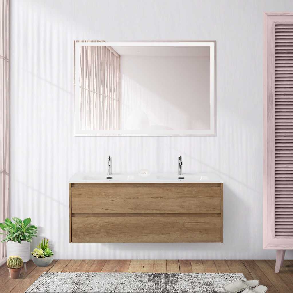 Керамическая раковина с двумя чашами 1210x460x175