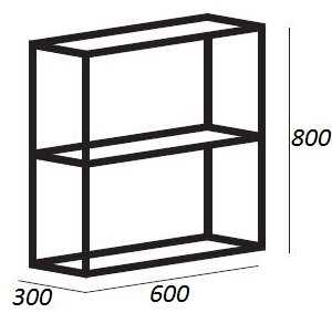 Вставка для подвесной металлической полки,56x26x1,6