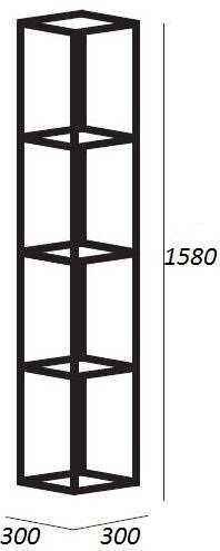 Вставка для подвесной металлической полки,56x26x1,6