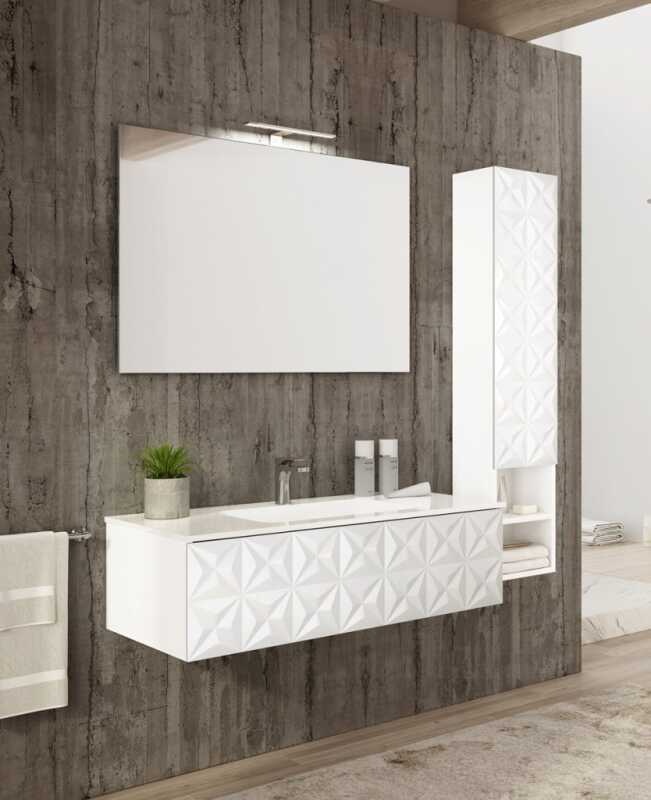 Колонна с одной распашной дверцей и двумя открытыми полками,30x22x140