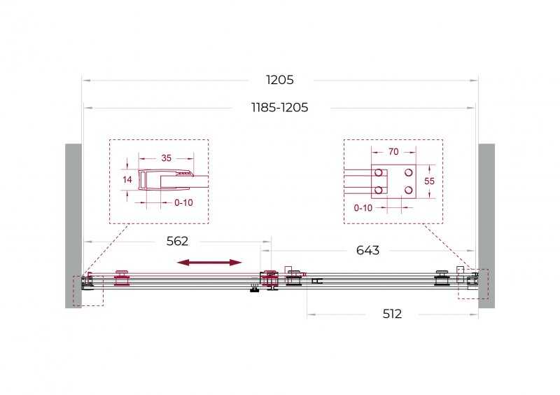 Душевая дверь в нишу BELBAGNO SOFT_CLOSE-2-BF-1