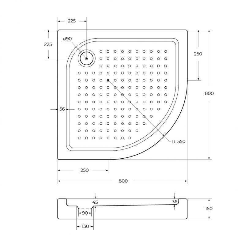 Акриловый поддон BELBAGNO TRAY-BB-R