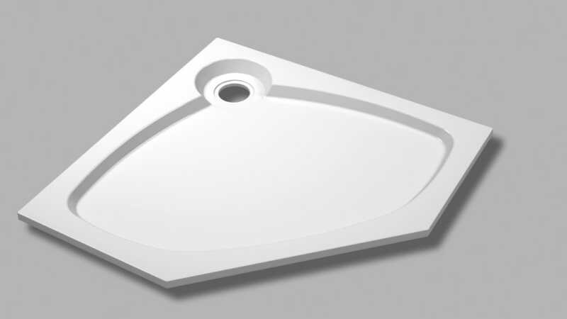 Встраиваемый поддон из искусственного мрамора CEZARES TRAY-S-P-56-W