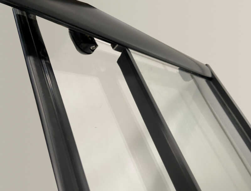 Душевой уголок Niagara Eco NG-018-14Q BLACK (100х80х195) низкий поддон(13см),черный,стекло мозаика,2 места