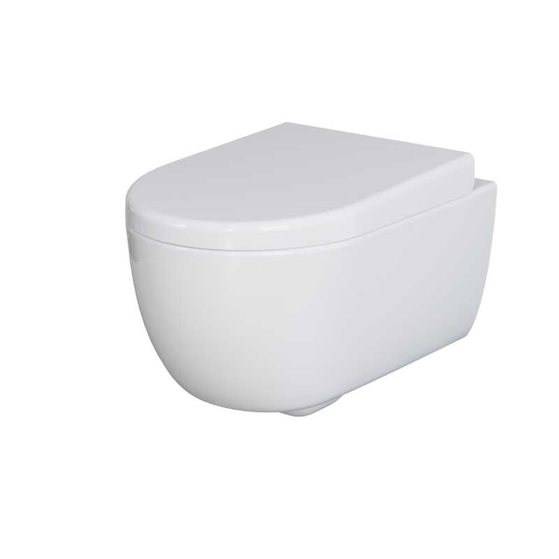 Унитаз Abner 103T20001R (545*360*330) БЕЛЫЙ подвесной БЕЗОБОДКОВЫЙ, 1 место