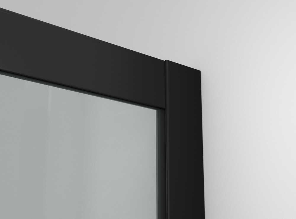 Душевое ограждение Ambassador Queen 11011201Black (90х90х200) четверть круга,черный,стекло прозрачное,раздвижная,1 место
