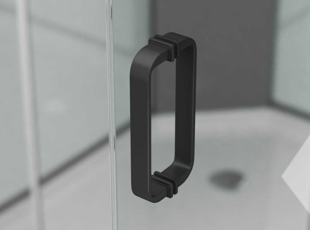 Душевое ограждение Ambassador Queen 11011201Black (90х90х200) четверть круга,черный,стекло прозрачное,раздвижная,1 место