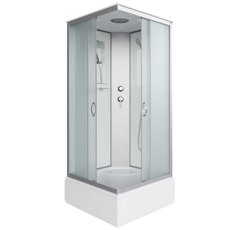 Душевая кабина Niagara Classic NG-1108-14 (90х90х215) средний поддон(26см),стекло матовое,4 места с полкой