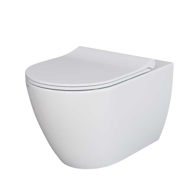 Унитаз Queen 113T20001R (570*360*400) БЕЛЫЙ подвесной БЕЗОБОДКОВЫЙ, 1 место