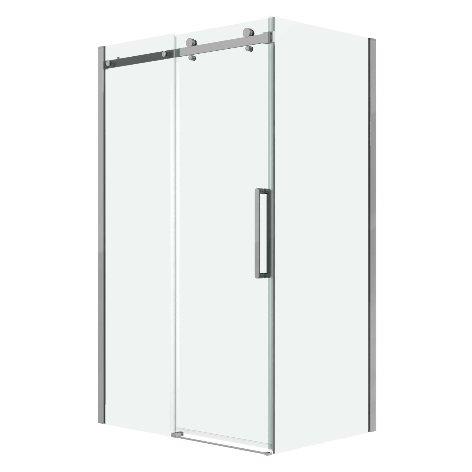 Душевое ограждение Grossman Classic 100.K33.04.100.10.00-200.K33.04.80.10.00 (100х80х195) раздвижная,хром,стекло прозрачное,2 места