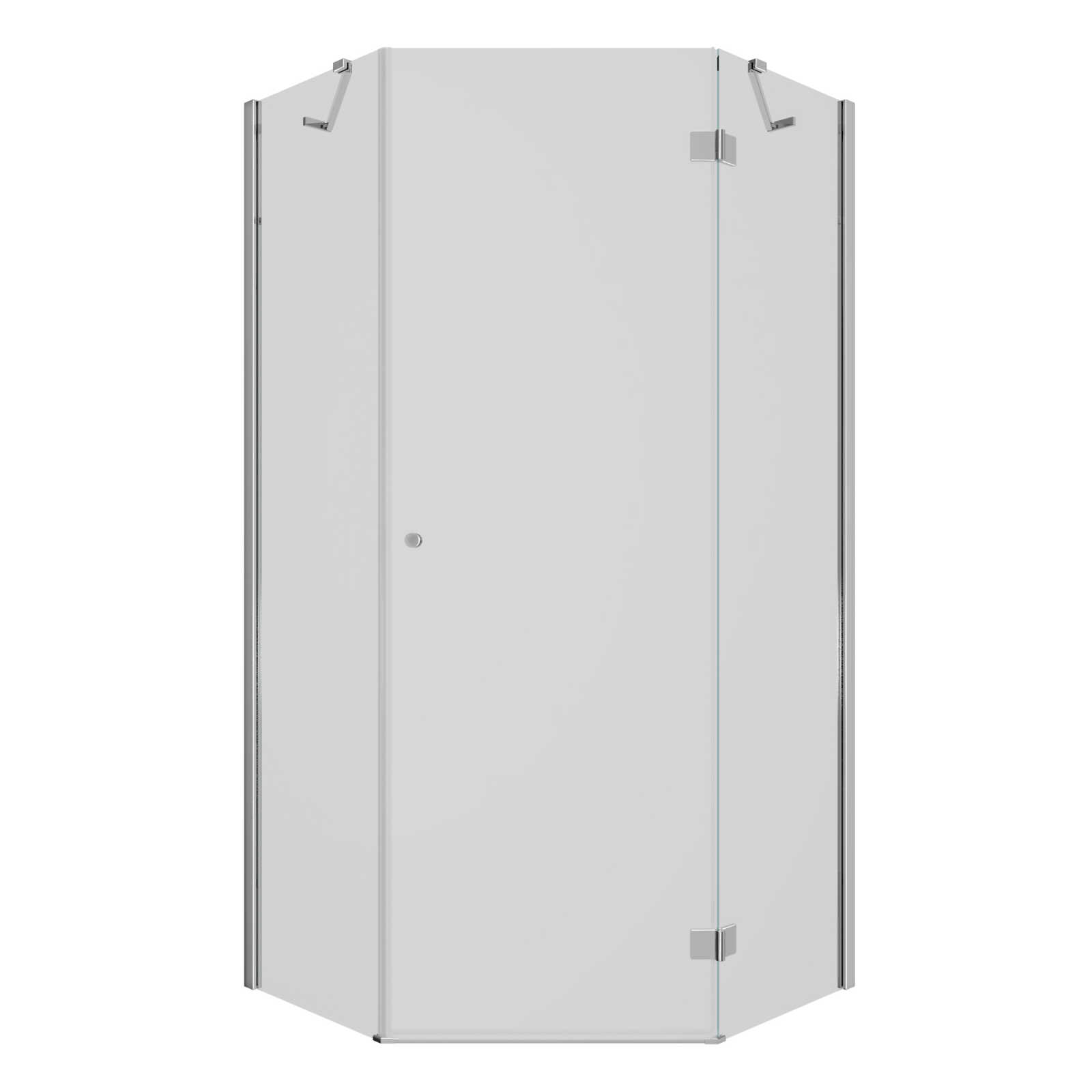 Душевое ограждение Ambassador Diamond 12011112R (100х100х200) трапеция,хром,стекло прозрачное,распашная,1 место