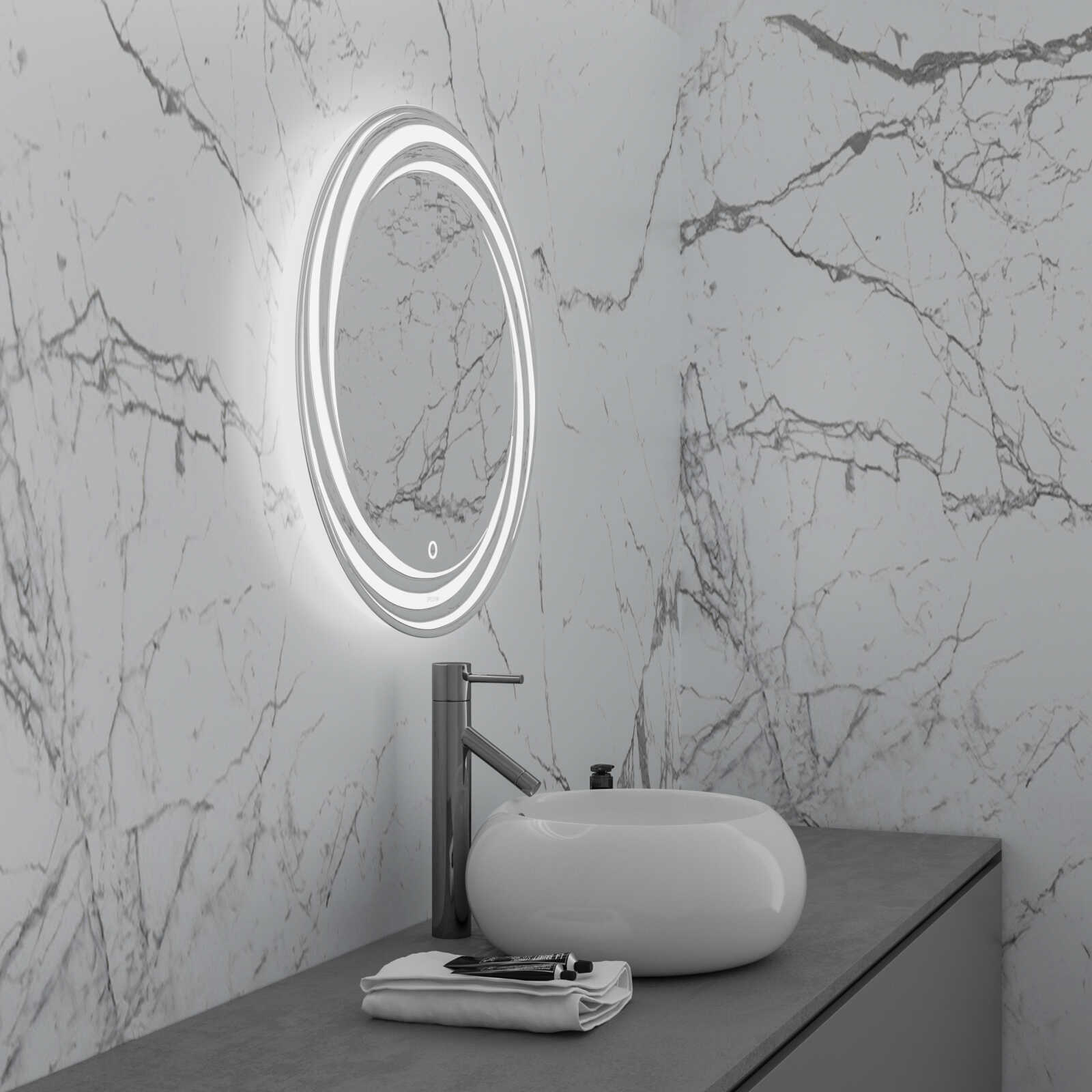 Зеркало ARMA D800 (800*800*45) LED с сенсорным выключателем