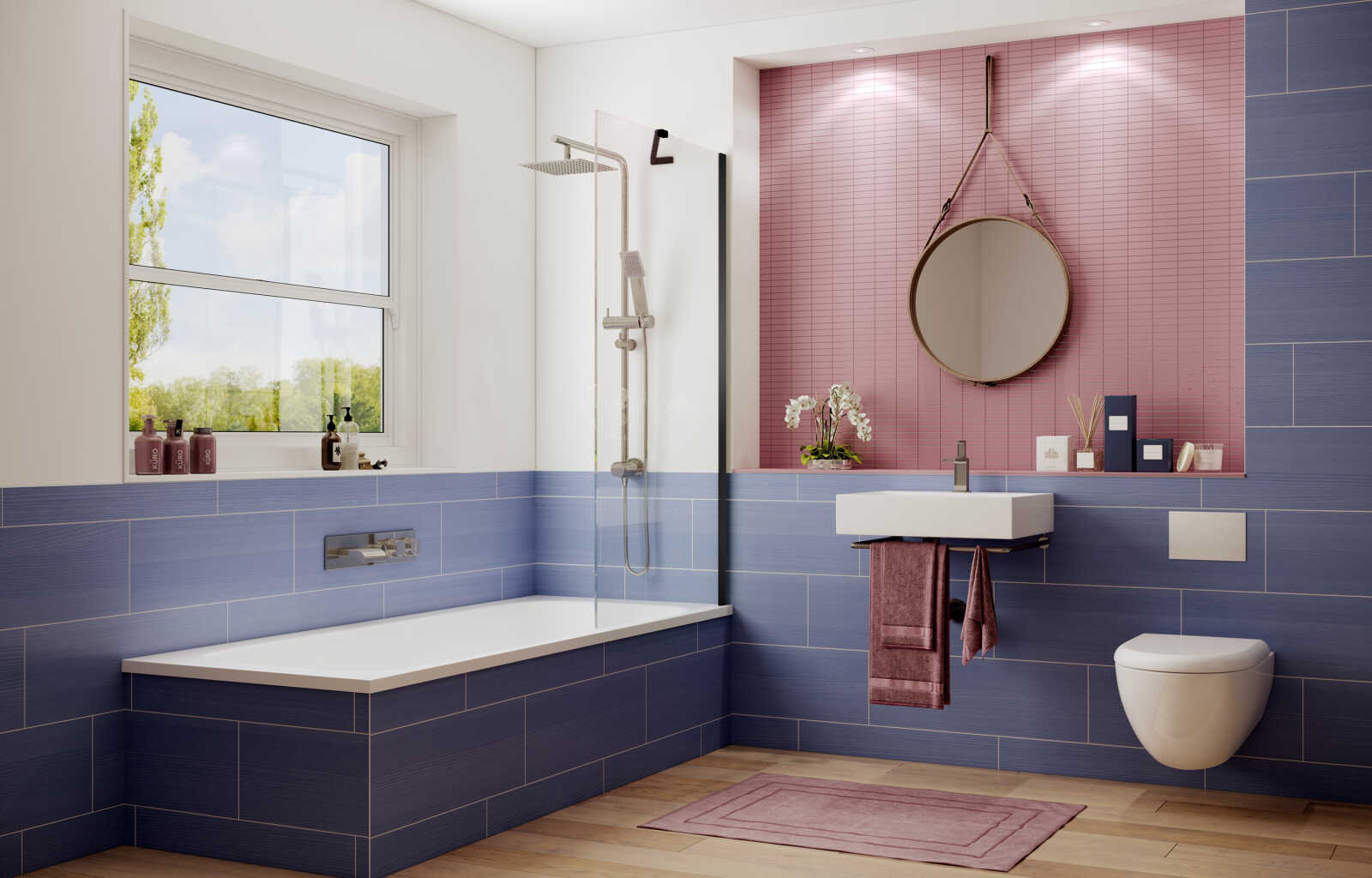 Шторка для ванны Ambassador Bath Screens 16041206 (70х140) черный,стекло прозрачное,неподвижное,1 место