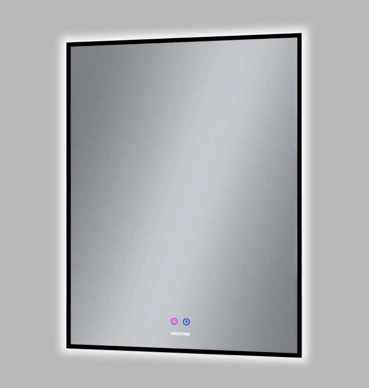 Зеркало PRAGMA-норма BLACK (600*800*45) LED с сенсорным выключателем и подогревом