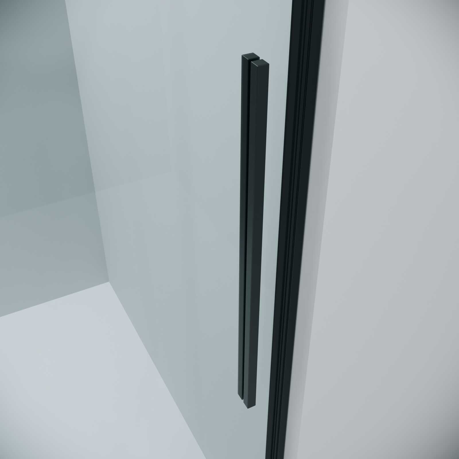 Боковая стенка Grossman Galaxy 200.K33.01.70.21.00 (70х195) черный матовый,стекло прозрачное, 1 место