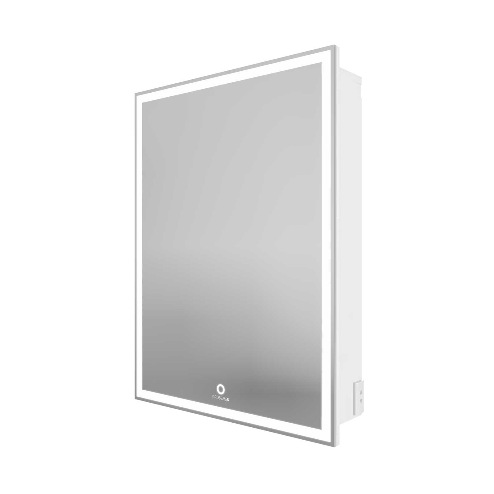 Шкаф-зеркало «МЕРКАДО-50 см» Пр. с LED подсветкой