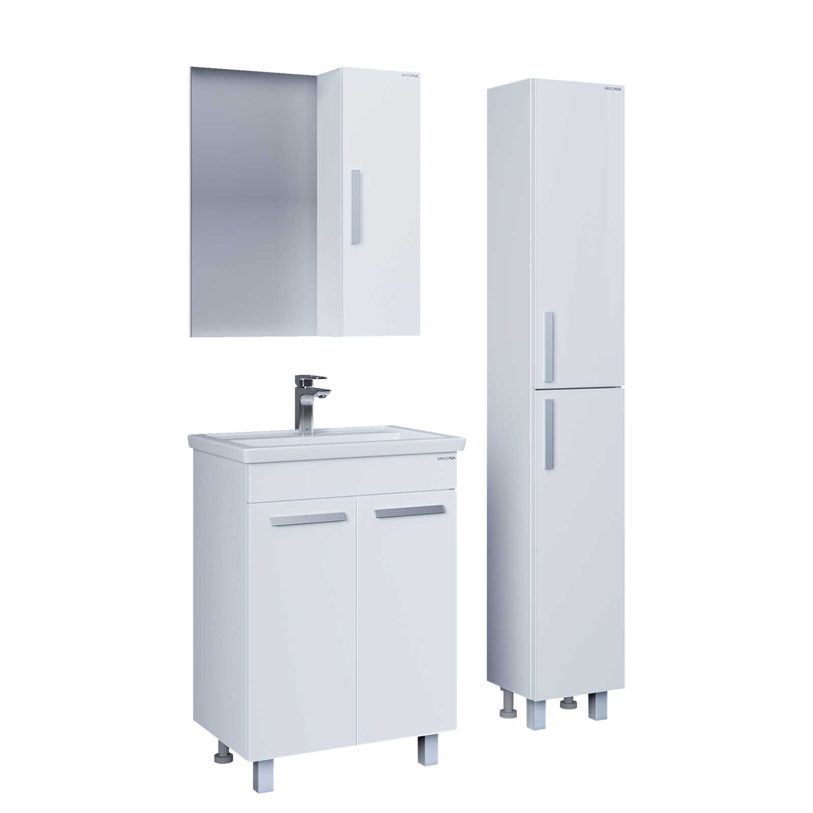 Шкаф-зеркало «НЕО-50 см» универсал. белый