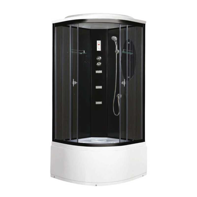 Душевая кабина Niagara Ultra NG-211-01N (90х90х220) высокий поддон(48см),черный,стекло тонированное,4 места