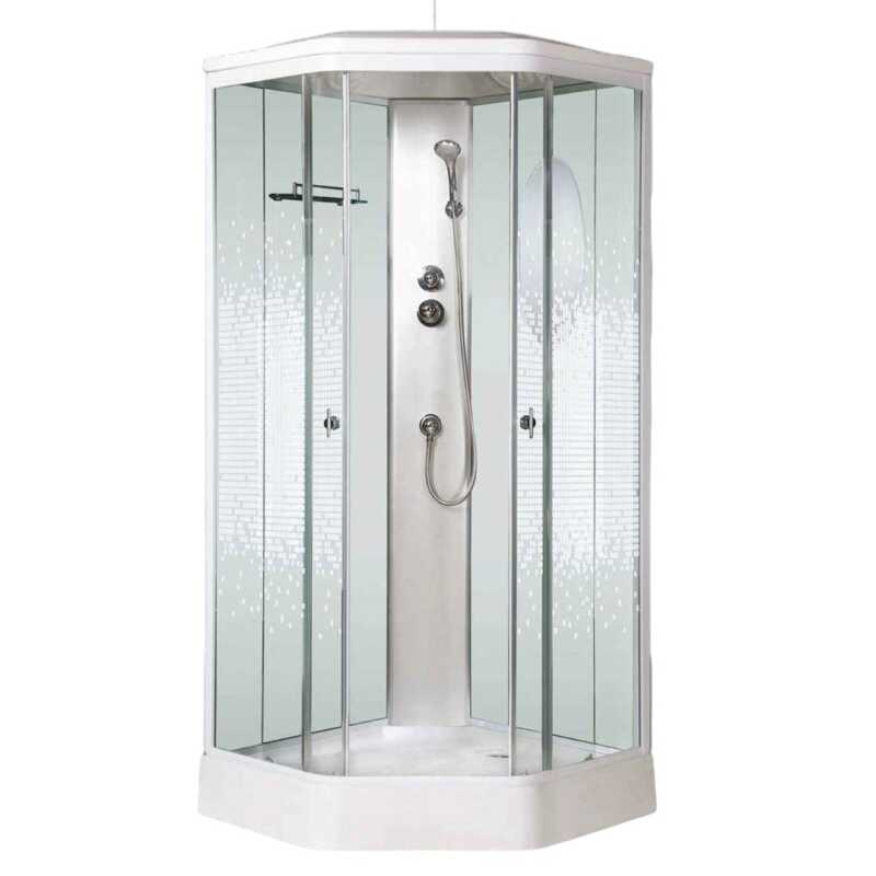 Душевая кабина Niagara Ultra NG-2306-01 (90х90х220) низкий поддон(16см),стекло мозаика,4 места