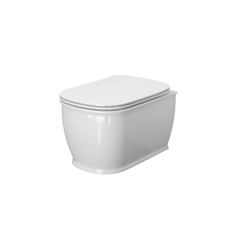 Унитаз Royal 263K19002RS (520*360*345) подвесной БЕЗОБОДКОВЫЙ, 2 места