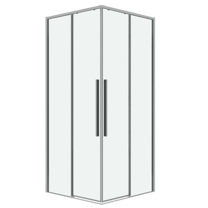 Душевое ограждение Grossman Galaxy 300.K33.01.8080.10.00 (80х80х195) квадрат,раздвижная,хром,стекло прозрачное, 1 место